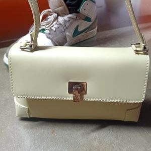 Lambertson Truex vintage 2002 white leather handbag